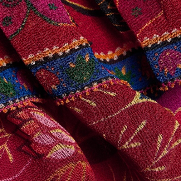 NWT Farm Rio Tropical Tapestry Long-Sleeve Minidress Size S - Picture 11 of 15